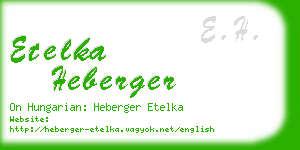 etelka heberger business card